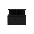 Kenya 2 Piece Bedroom Set, Armoire Nightstand, Black Black Particle Board Engineered Wood