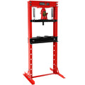 20 Ton Hydraulic Shop Floor Press, Steel H Frame Shop Press,Adjustable Working Table, Floor Stand Jack For Gears And Bearings,Red Red Steel