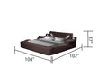 Zoya Smart Multifunctional King Size Bed Made With Wood In Brown Box Spring Not Required King Brown Wood Bedroom Contemporary,Modern Slat Beds Upholstered Wood