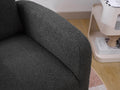 Modern Accent Rocking Chair Rocking Chair With Solid Wood Legs, Upholstered Nursery Glider Rocker, Comfy Armchair With Side Pocket, Living Room Lounge Arm Chair With High Backrest Dark Grey,Teddy Dark Grey White Primary Living Space Casual Foam Teddy