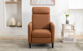 Modern Artistic Color Design Adjustable Recliner Chair Pu Leather For Living Room Bedroom Home Theater, Burnt Orange Burnt Orange Pu Leather
