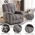 Power Lift Recliner Chair Recliners For Elderly With Heat And Massage Recliner Chair For Living Room With Infinite Position And Side Pocket,Usb Charge Port Grey Grey Soft Heavy Duty Cotton Wood Metal