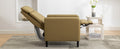 Modern Artistic Color Design Adjustable Recliner Chair Pu Leather For Living Room Bedroom Home Theater, Mustard Green Mustard Pu Leather
