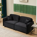 Luxury Modern Style Living Room Upholstery Sofa, Velvet Black Velvet Wood Primary Living Space Wood