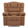 Massage Recliner Chair Sofa With Heating Vibration Brown Chenille Manual Handle Metal Primary Living Space Soft Cushion Back American Design,American Traditional,Classic,Minimalist,Modern Pillow Top Arms Foam Wood Metal