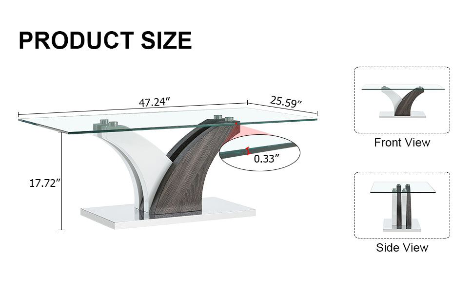 Modern Dining Table,Tea Table.Coffee Table. Tempered Glass Countertop, And Artistic Mdf Legs Are Perfect For Hosting Dinners, Conferences, Home, And Office Decorations.B 793 Transparent Glass