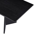 78.74 Inch Wood Dining Table Kitchen Table Small Space Dining Table For Farmhouse Center Table, Home Furniture Kitchen Table, Modern Dining Room Table Black Matt Black Mdf