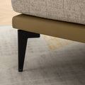 Modern Two Tone Barrel Fabric Chair, Upholstered Round Armchair For Living Room Bedroom Reading Room, Mustard Green Mustard Linen