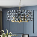 Modern Crystal Chandelier For Living Room Round Cristal Lamp Luxury Home Decor Light Fixture Transparent Modern Crystal