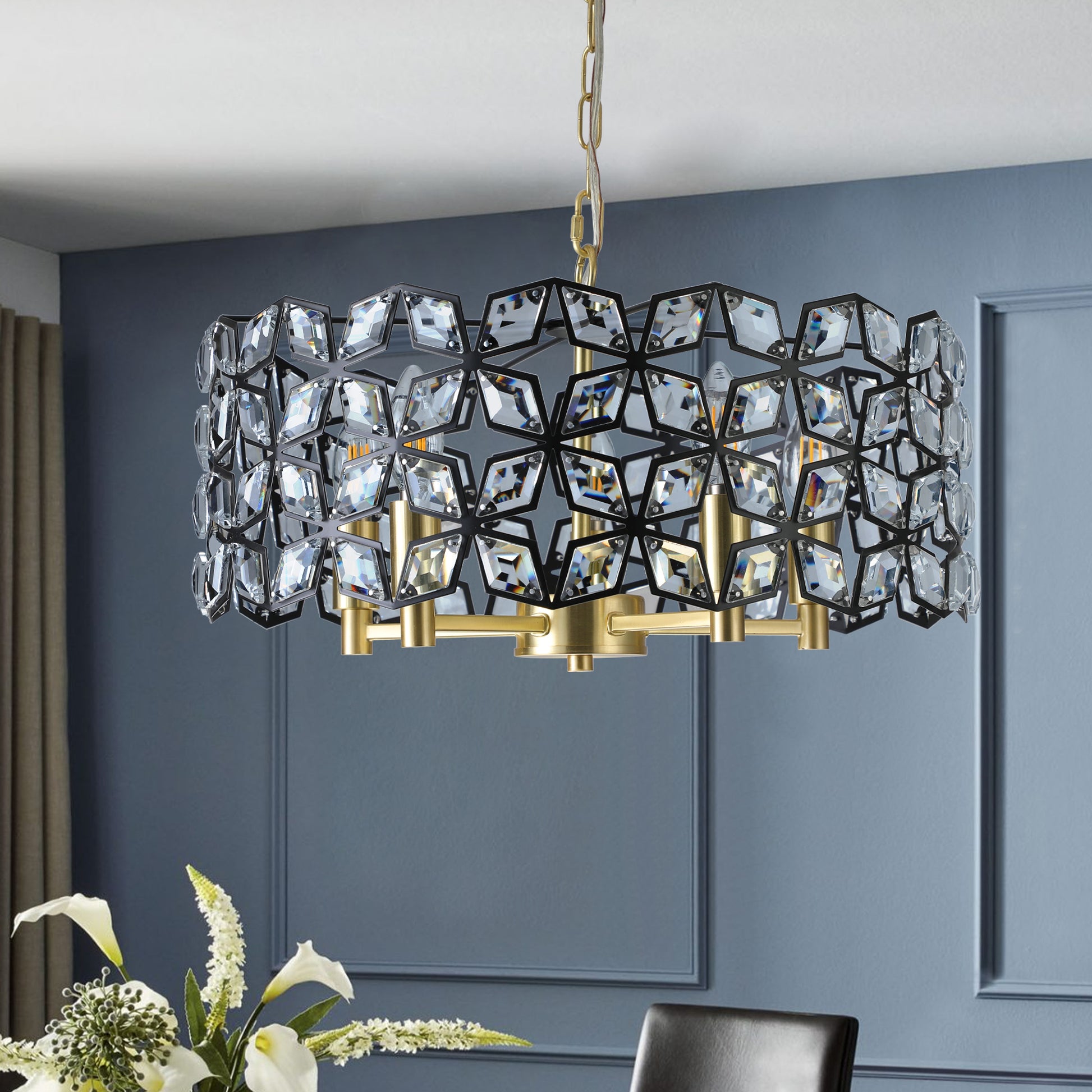 Modern Crystal Chandelier For Living Room Round Cristal Lamp Luxury Home Decor Light Fixture Transparent Modern Crystal