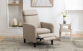 Modern Artistic Color Design Adjustable Recliner Chair Pu Leather For Living Room Bedroom Home Theater, Beige Beige Pu Leather