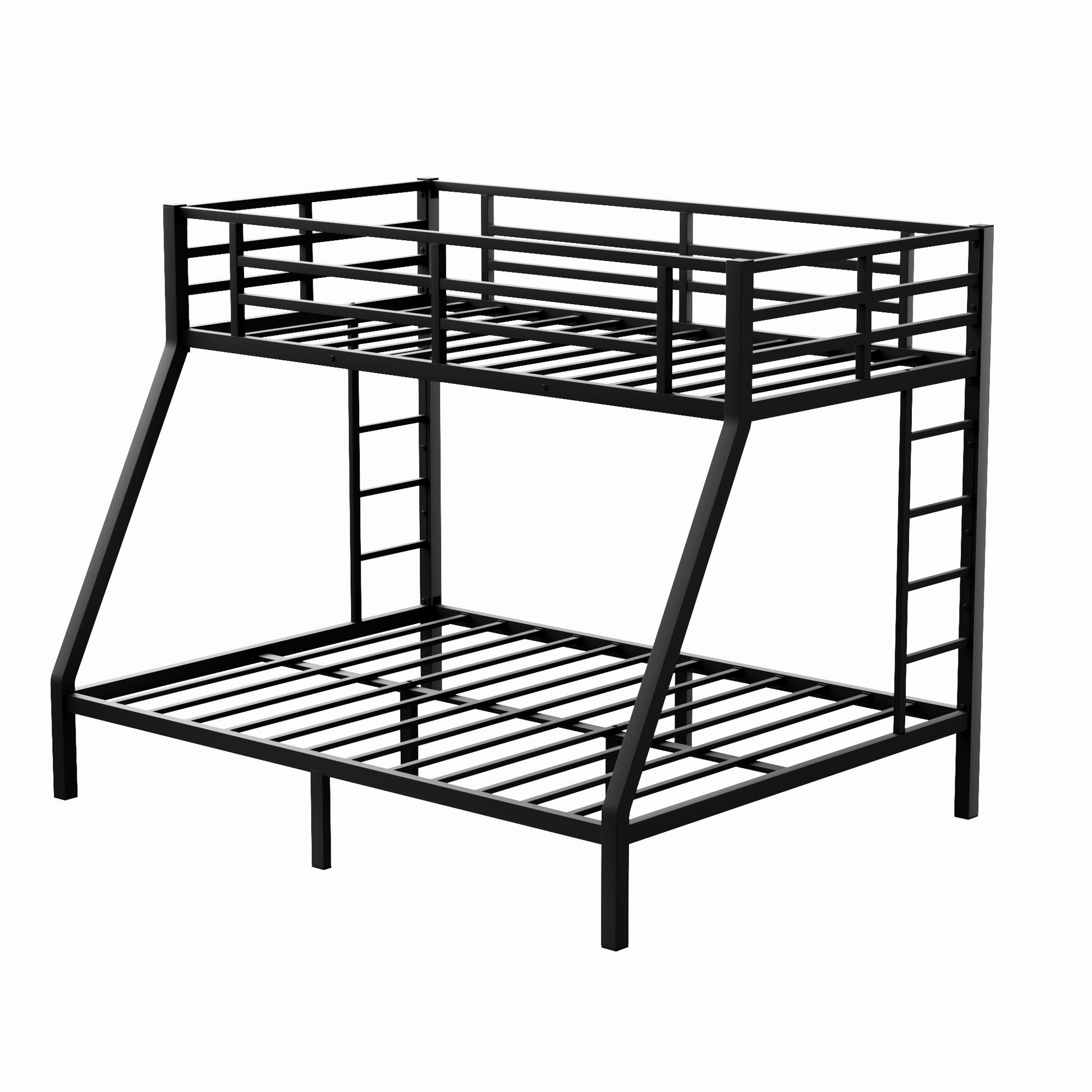Metal Twin Xl Over Queen Bunk Bed For Teens And Adults,Space Saving Noise Reduced No Box Spring Needed, Old Sku W1307S00013 Expect Arrive Date 2024 3 24 Twin Xl Black Metal