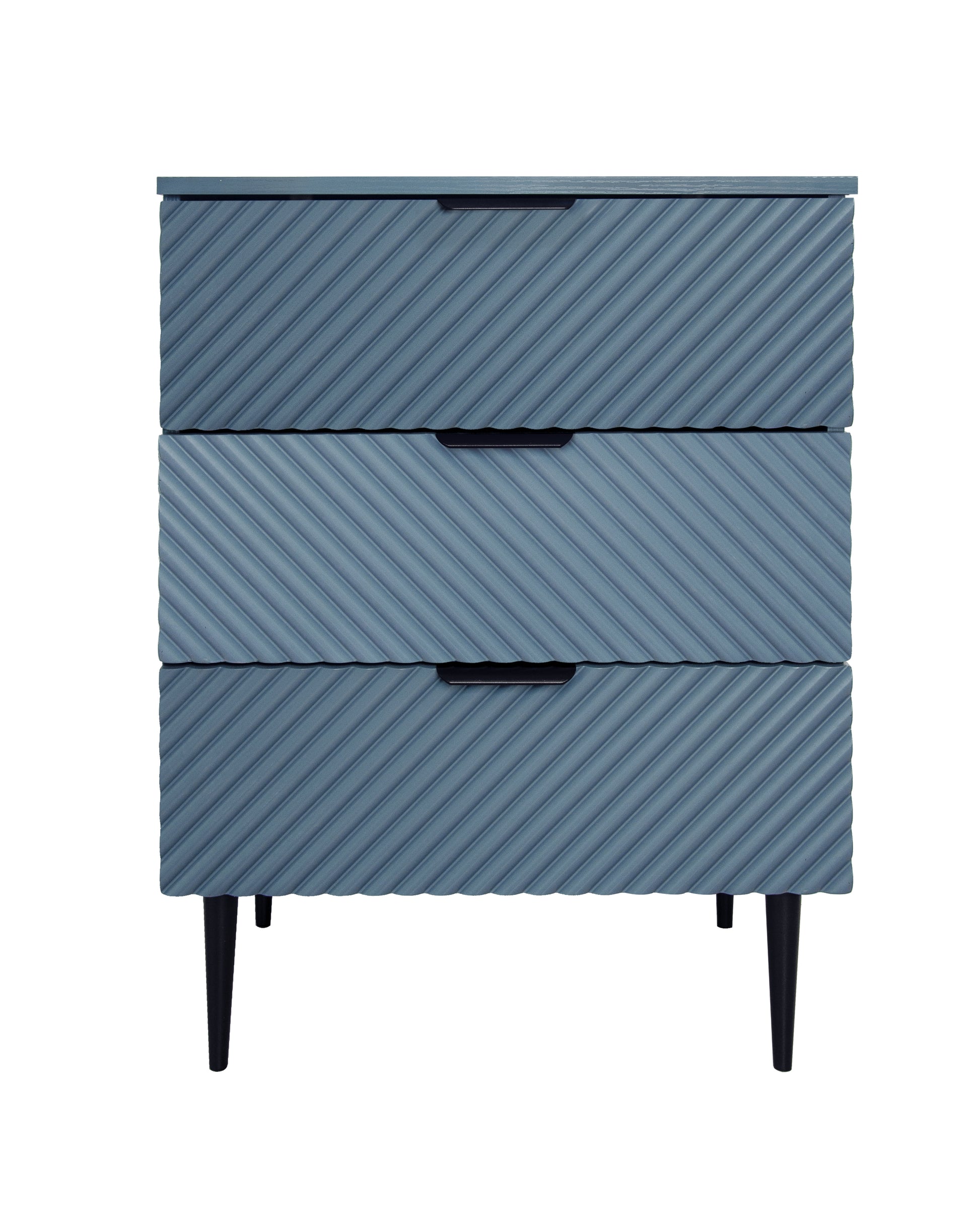 3 Drawer Cabinet, Accent Storage Cabinet, Suitable For Bedroom, Living Room, Study Blue Particle Board