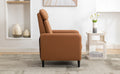 Modern Artistic Color Design Adjustable Recliner Chair Pu Leather For Living Room Bedroom Home Theater, Burnt Orange Burnt Orange Pu Leather