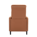 Modern Artistic Color Design Adjustable Recliner Chair Pu Leather For Living Room Bedroom Home Theater, Burnt Orange Burnt Orange Pu Leather