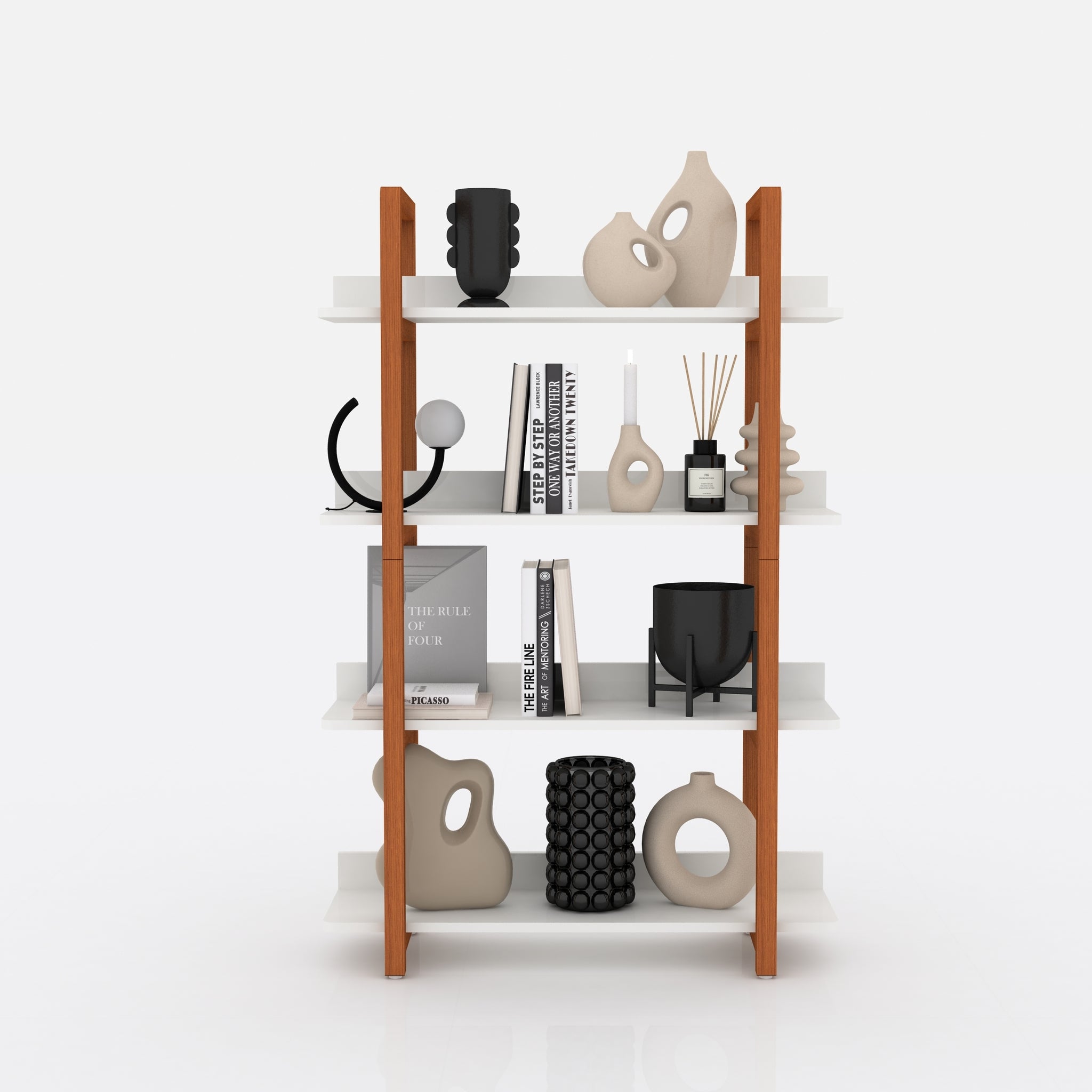 Solid Wood Bookshelf,The Four Layer Multifunctional Open Shelf Can Also Be Used As A Bookshelf Or Plant Rackbookshelf Or Plant Rack Natural Wood