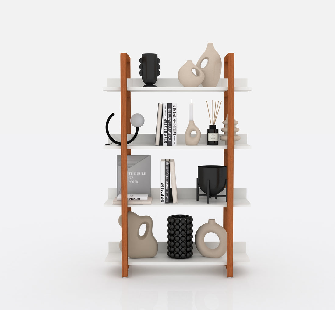 Solid Wood Bookshelf,The Four Layer Multifunctional Open Shelf Can Also Be Used As A Bookshelf Or Plant Rackbookshelf Or Plant Rack Natural Wood