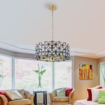 Modern Crystal Chandelier For Living Room Round Cristal Lamp Luxury Home Decor Light Fixture Transparent Modern Crystal