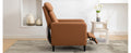 Modern Artistic Color Design Adjustable Recliner Chair Pu Leather For Living Room Bedroom Home Theater, Burnt Orange Burnt Orange Pu Leather