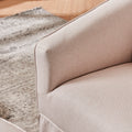 Swivel Barrel Chair With Ottoman, Swivel Accent Chairs Armchair For Living Room, Reading Chairs For Bedroom Comfy, Round Barrel Chairs With Black Metal Base Beige Beige Primary Living Space Modern Linen