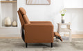 Modern Artistic Color Design Adjustable Recliner Chair Pu Leather For Living Room Bedroom Home Theater, Burnt Orange Burnt Orange Pu Leather