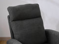 Modern Accent Rocking Chair Rocking Chair With Solid Wood Legs, Upholstered Nursery Glider Rocker, Comfy Armchair With Side Pocket, Living Room Lounge Arm Chair With High Backrest Dark Grey,Teddy Dark Grey White Primary Living Space Casual Foam Teddy