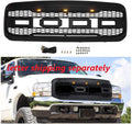 Grille For 2005 2006 2007 Ford F250 F350 Raptor Grill W Led Lights & Letters Mattle Black Matt Black Abs Abs