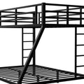 Metal Twin Xl Over Queen Bunk Bed For Teens And Adults,Space Saving Noise Reduced No Box Spring Needed, Old Sku W1307S00013 Expect Arrive Date 2024 3 24 Twin Xl Black Metal