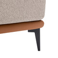 Modern Two Tone Barrel Fabric Chair, Upholstered Round Armchair For Living Room Bedroom Reading Room, Burnt Orange Burnt Orange Linen