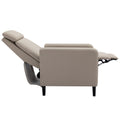 Modern Artistic Color Design Adjustable Recliner Chair Pu Leather For Living Room Bedroom Home Theater, Beige Beige Pu Leather