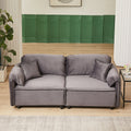 Luxury Modern Style Living Room Upholstery Sofa, Velvet Grey Velvet Wood Primary Living Space Wood