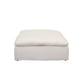 Harper Petite White Sectional 7 Seat Configuration White Wood Linen 7 Seat