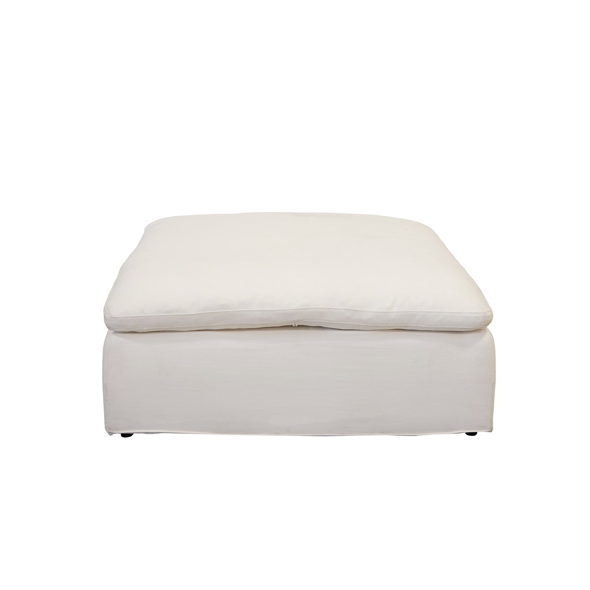 Harper Petite White Sectional 6 Seat Configuration White Wood Linen 6 Seat