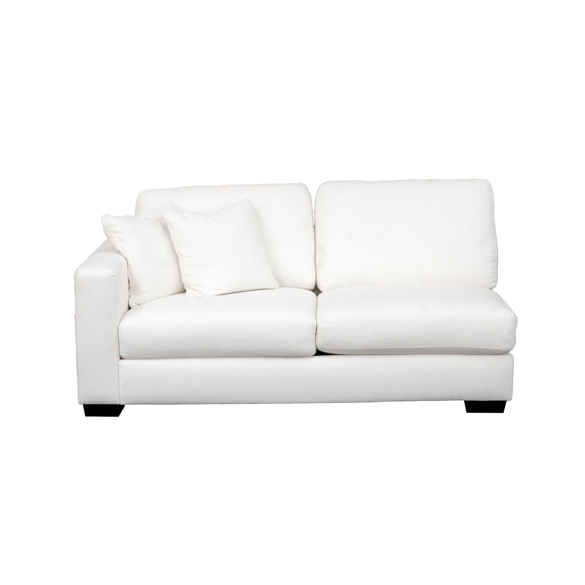 Concord Performance White Modular 2 Piece Sectional White Wood Polyester 10 Seat