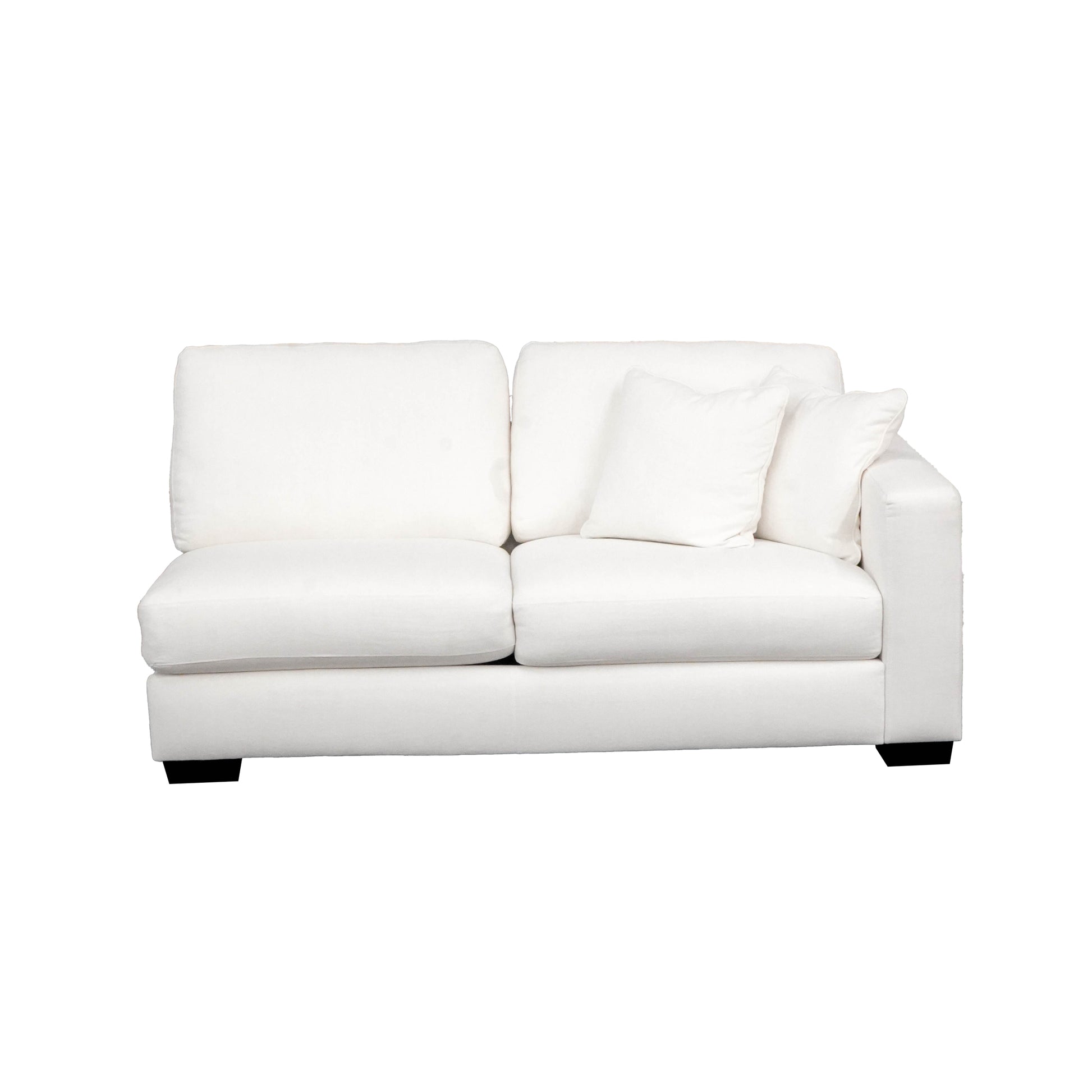 Concord Performance White Modular 4 Piece Sectional White Wood Polyester 6 Seat