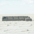 Harper Luxe Grey Sectional 6 Seat Configuration Grey Wood Linen