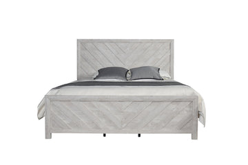 Denver Modern Style King Bed Made With Wood In Gray Box Spring Required King Gray Wood Bedroom Modern Slat Beds Wood