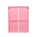 Wall Mounted Barber Shampoo Station Storage Cabinet Salon Beauty Spa Equipment For Barber Salon Shop Pink Mdf