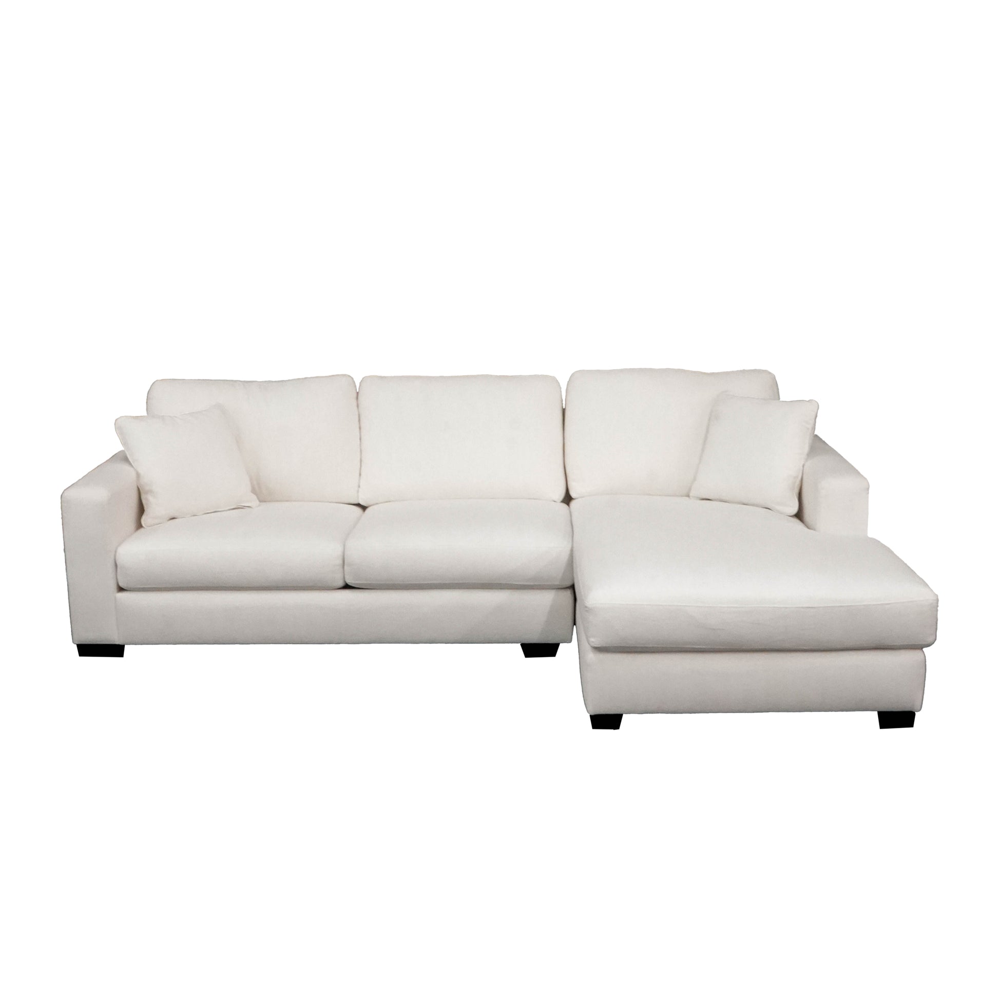 Concord Performance White Modular 2 Piece Sectional White Wood Polyester 10 Seat