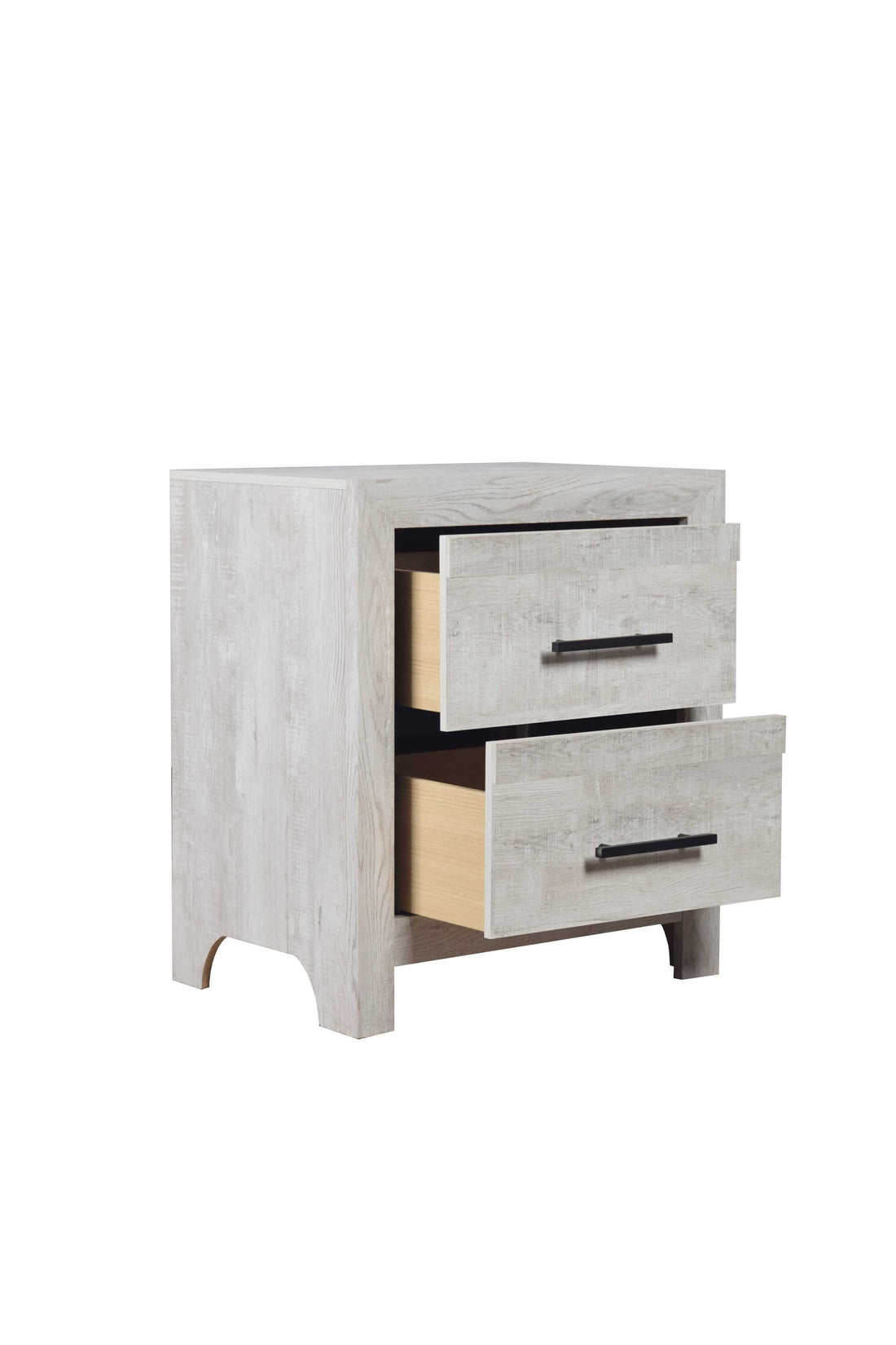 Denver Modern Style 2 Drawer Nightstand Made With Wood In Gray Gray 2 Drawers Bedroom Bedside Cabinet Contemporary,Modern Solid Wood Mdf Wood