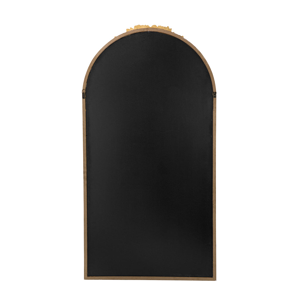 19"X56" Wood Floor Mirror, Full Body Mirror Dressing Make Up Mirror For Bathroom Bedroom Living Room Gold Wood Glass