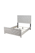 Denver Modern Style Queen Bed Made With Wood In Gray Box Spring Required Queen Gray Wood Bedroom Contemporary,Modern Slat Beds Solid Wood Mdf Wood