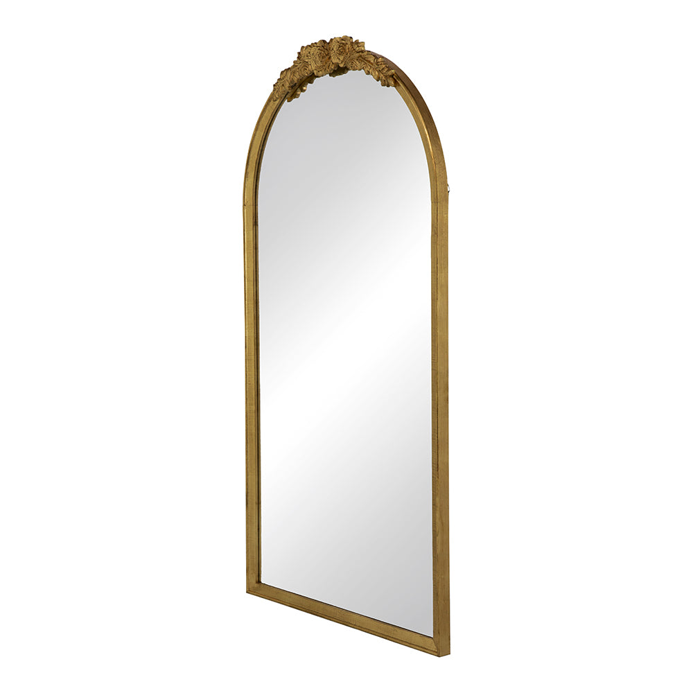 19"X56" Wood Floor Mirror, Full Body Mirror Dressing Make Up Mirror For Bathroom Bedroom Living Room Gold Wood Glass