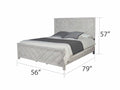 Full 5Pc Modern Style Storage Bedroom Set Made With Wood In Gray Box Spring Required Full Gray Wood 5 Piece Set Bedroom Bed Included,Chest Included,Dresser Included,Mirror Included,Nightstand