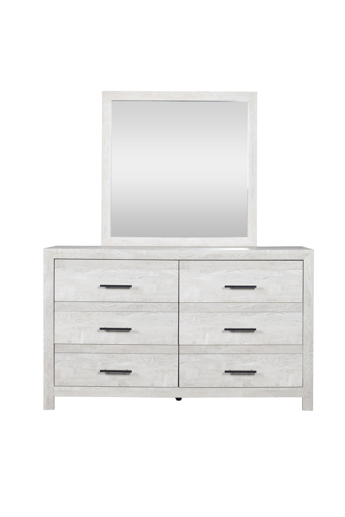 Denver Modern Style 6 Drawer Dresser Made With Wood In Gray Gray Bedroom Contemporary,Modern Solid Wood Mdf Wood