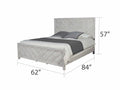 Denver Queen 4Pc Modern Style Storage Bedroom Set Made With Wood In Gray Box Spring Required Queen Gray Wood 4 Piece Set Bedroom Bed Included,Dresser Included,Mirror Included,Nightstand Included Contemporary,Modern Solid Wood Mdf Wood