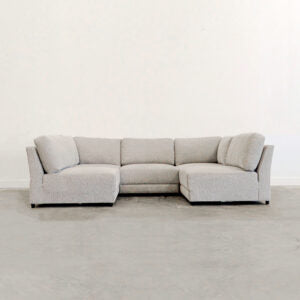 Summit Grey Modular Sectional 6 Seat Configuration Grey Wood Polyester 6 Seat