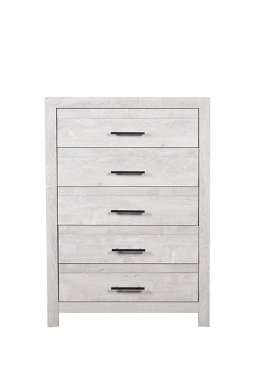 Denver Modern Style 5 Drawer Chest Made With Wood In Gray Gray Bedroom Modern Wood