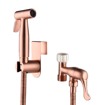 Bidet Sprayer For Toilet, Handheld Cloth Diaper Sprayer Rose Gold Metal