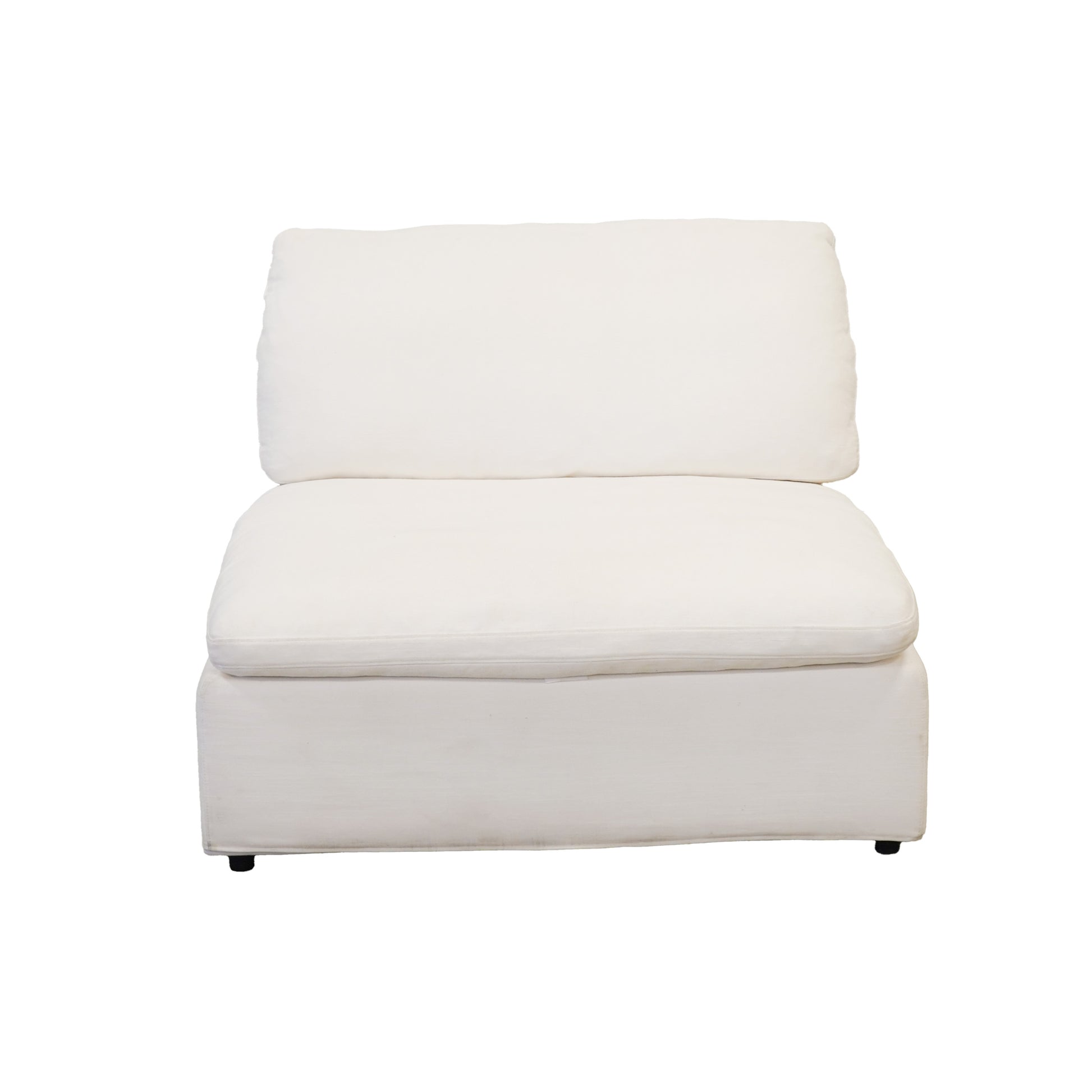 Harper Petite White Sectional 6 Seat Configuration White Wood Linen 6 Seat